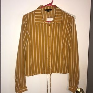 mustard stripped blouse